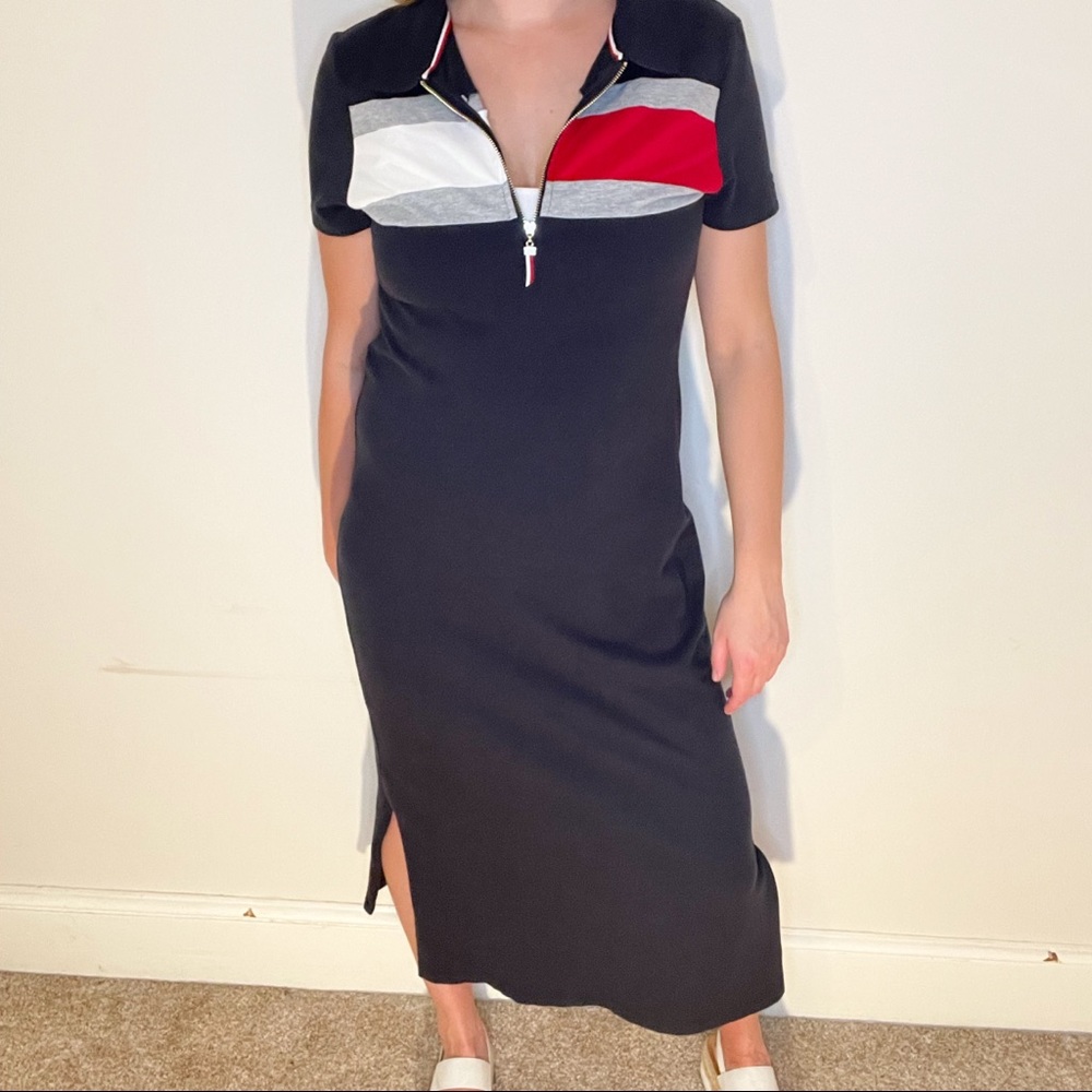 Tommy Hilfiger Navy Blue Polo Midi Dress size Medium